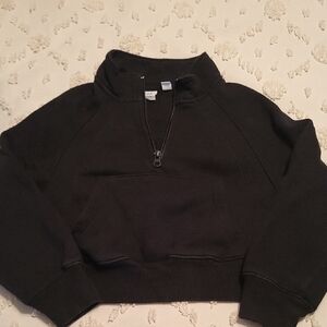GAP Kids Black Crop Sweatshirt